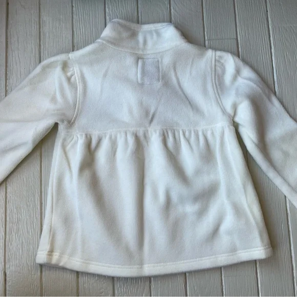 Vintage Old Navy 1/4 Zip Fleece Size 3T White pink - Picture 12 of 12